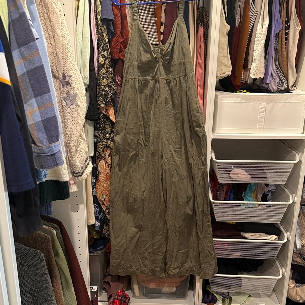 American Eagle Outfitters Olive Jumpsuit